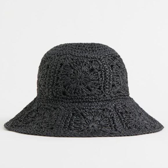 H&M Accessories - H&M Dark Gray Crochet Hat